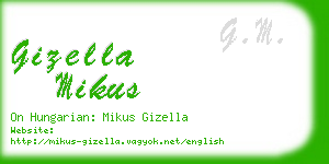 gizella mikus business card